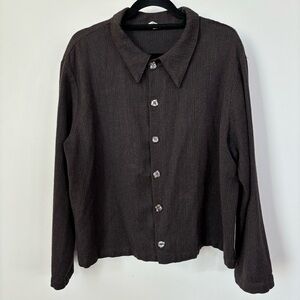 CP Shades Sausalito Vintage Wool Blend Button Down Shacket Top Size L‎